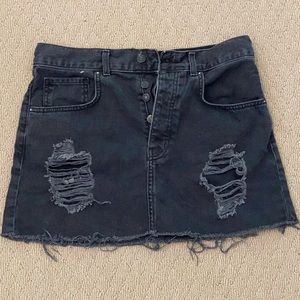 Forever 21 Black Jean Skirt